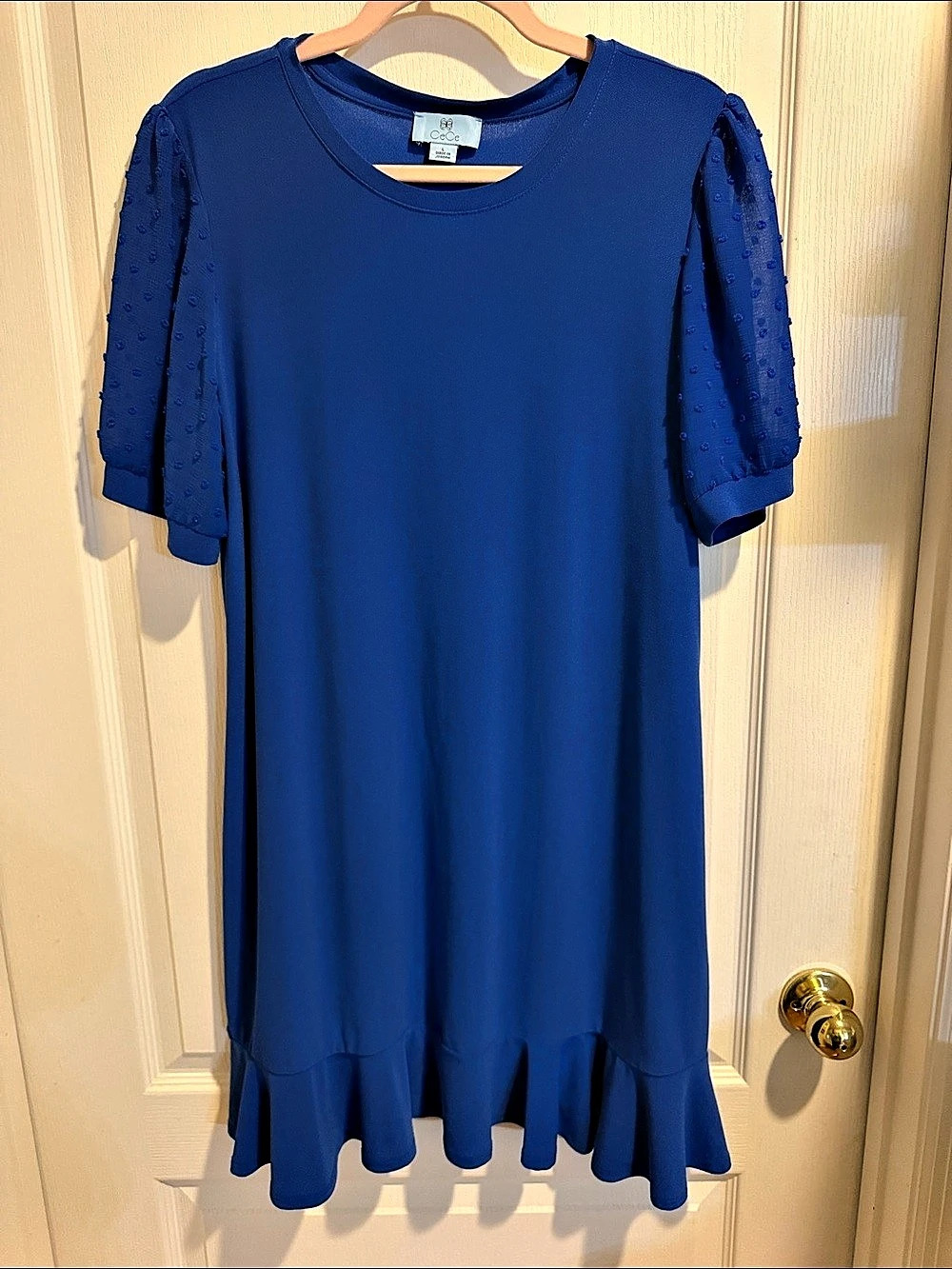 CeCe Blue Mini Dress Size Large Like New